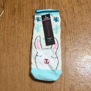 No Boundaries Cactus and Llama Low Cut Socks